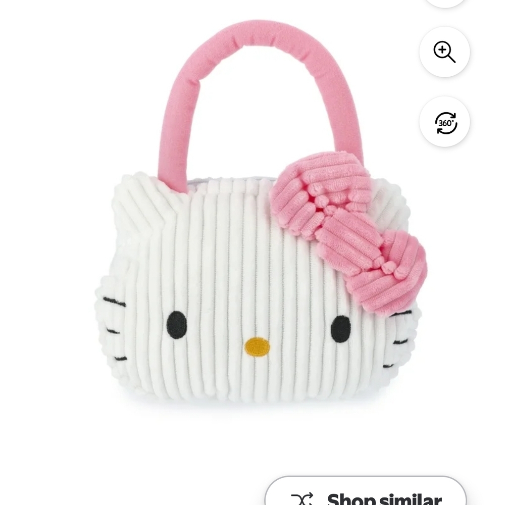 Hello Kitty Pink and White Striped Bag